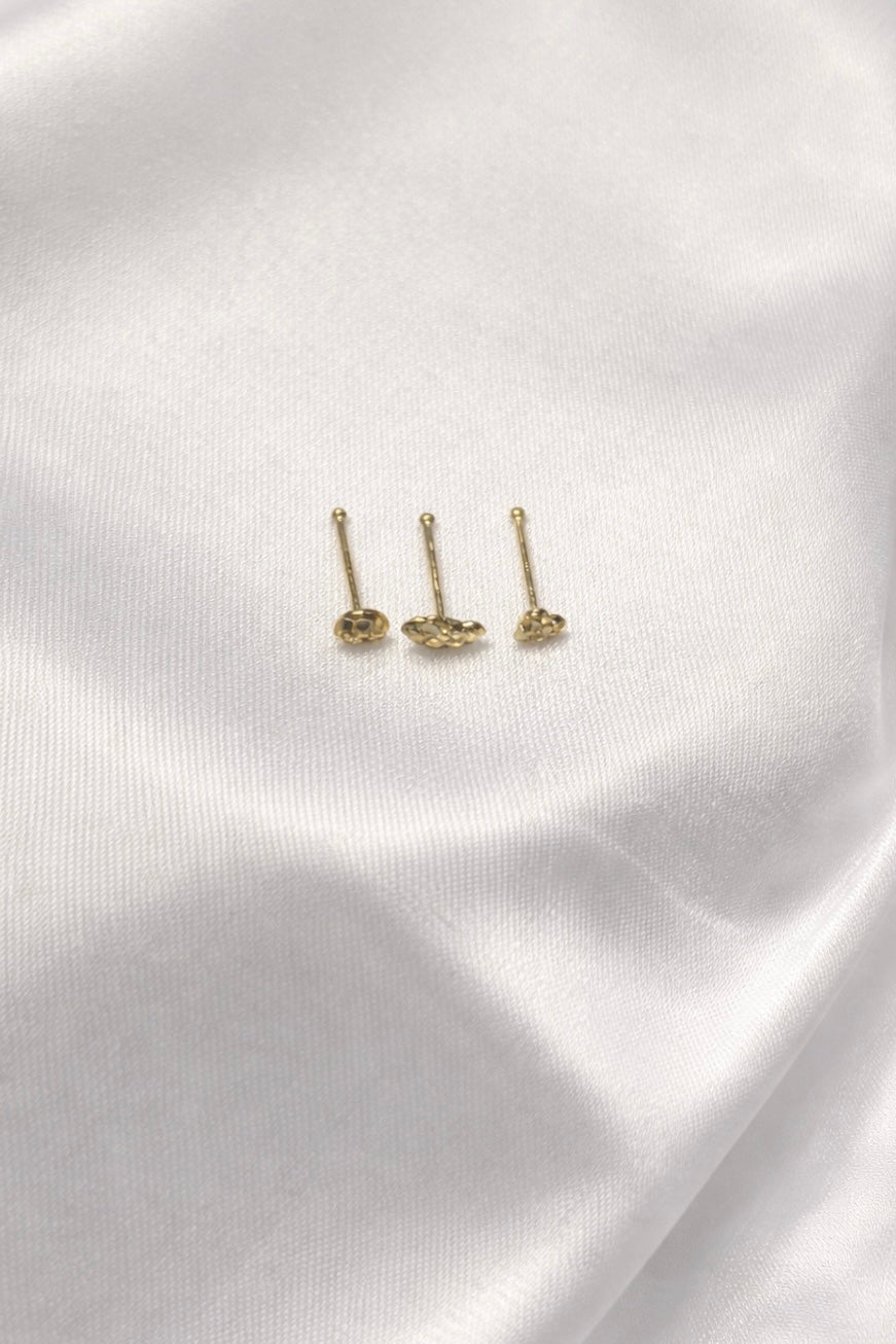 14K Straight bar- Nugget Nose Jewelry