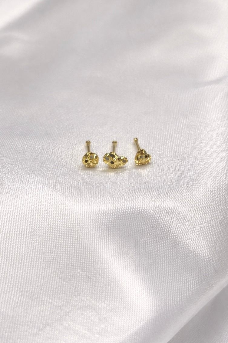 14K Straight bar- Nugget Nose Jewelry